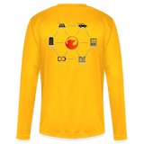 ravenvolt Men's Zone Performance Long-Sleeve T-Shirt (logo white outlined) - gold