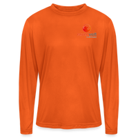 ravenvolt Men's Zone Performance Long-Sleeve T-Shirt (logo white outlined) - orange