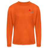 ravenvolt Men's Zone Performance Long-Sleeve T-Shirt (logo white outlined) - orange