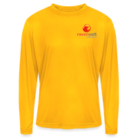 ravenvolt Men's Zone Performance Long-Sleeve T-Shirt (logo white outlined) - gold