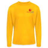 ravenvolt Men's Zone Performance Long-Sleeve T-Shirt (logo white outlined) - gold