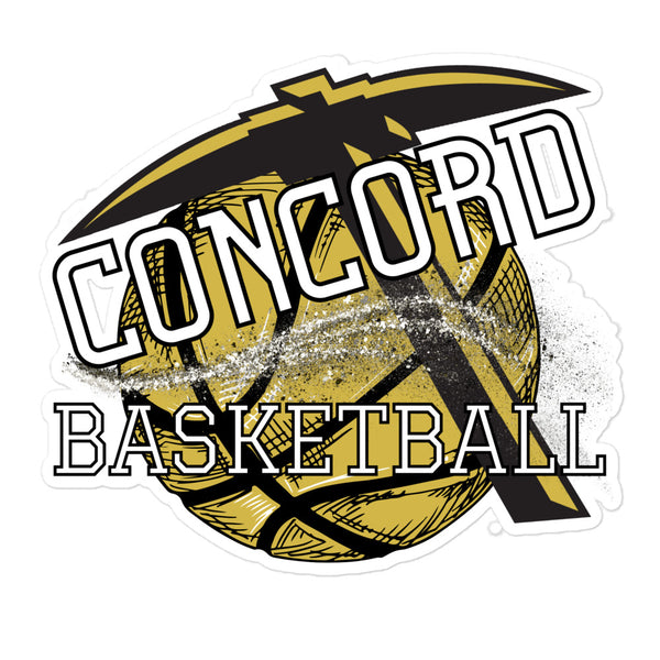 Concord Miners Basketball Bubble-free Stickers