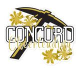 Concord Miners Cheerleading Bubble-free Stickers