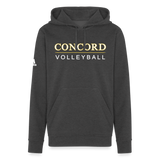 Concord Volleyball Adidas Unisex Fleece Hoodie - charcoal grey