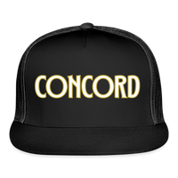 Concord Volleyball Distressed Printed Trucker Cap - black/black