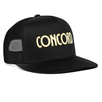 Concord Volleyball Distressed Printed Trucker Cap - black/black