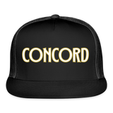 Concord Volleyball Distressed Printed Trucker Cap - black/black