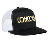 Concord Volleyball Distressed Printed Trucker Cap - black/white