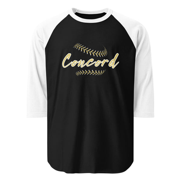 Concord Baseball (just stitches) 3/4 sleeve raglan shirt