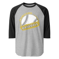 Concord Baseball (gold paint) 3/4 sleeve raglan shirt