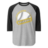 Concord Baseball (gold paint) 3/4 sleeve raglan shirt