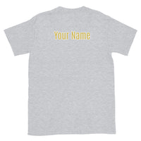 Concord Spiders Volleyball Gold Burst Basic T-Shirt - Add Your Name on the Back