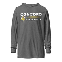 Concord Volleyball Distressed Hooded Long-Sleeve Tee