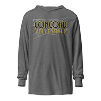 Concord Volleyball with Web Net Hooded Long-Sleeve Tee - Customizable