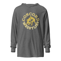 Concord Wrestling with Silhouette Hooded Long-Sleeve Tee