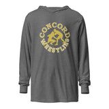 Concord Wrestling with Silhouette Hooded Long-Sleeve Tee
