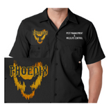 Phoenix Dickies Mens Short-Sleeve Industrial Poplin Work Shirt - Embroidered (right and left)