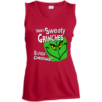 Sweaty Grinches Ladies' Sleeveless V-Neck Performance Tee