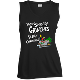 Sweaty Grinches Sleigh - Ladies' Sleeveless V-Neck Performance Tee