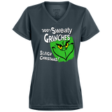 Sweaty Grinches Ladies’ Moisture-Wicking V-Neck Tee