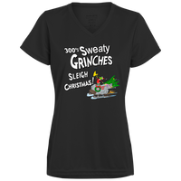 Sweaty Grinches Sleigh - Ladies’ Moisture-Wicking V-Neck Tee