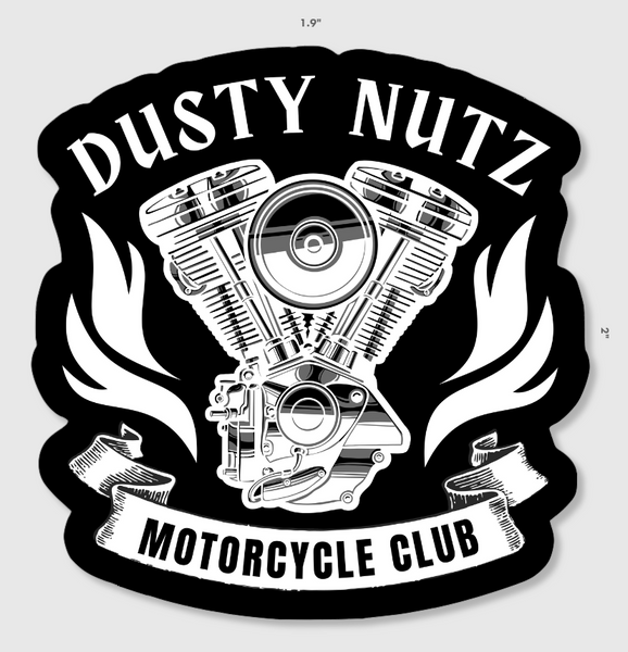Dusty Nutz (Motor) Bubble-free Sticker Packs (10, 15, 30, or 60)