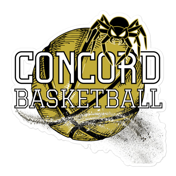 Concord Basketball Bubble-free Stickers