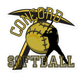 Concord Miners Softball Bubble-free Stickers