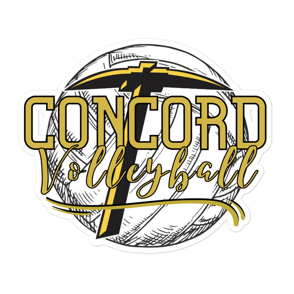Concord Miners Volleyball Bubble-free Stickers