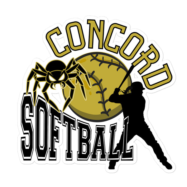 Concord Softball Bubble-free Stickers