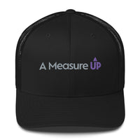 A Measure Up Embroidered Trucker Cap