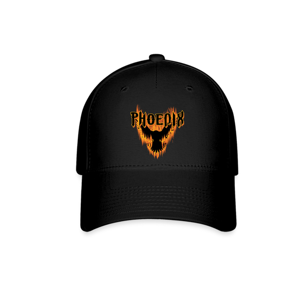Phoenix Flexfit Baseball Cap (print on back) - black