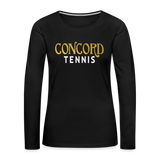 Concord Tennis with Spider on back Women's Premium Long Sleeve T-Shirt - black