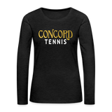 Concord Tennis with Spider on back Women's Premium Long Sleeve T-Shirt - charcoal grey