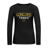Concord Tennis with Spider on front Women's Premium Long Sleeve T-Shirt - charcoal grey