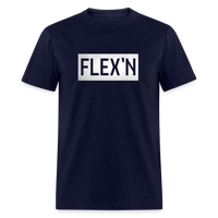 Flex'n White Texture Unisex Classic T-Shirt - navy
