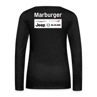 Marburger CDJR Women's Premium Long Sleeve T-Shirt (front and back) - charcoal grey