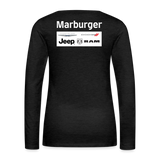 Marburger CDJR Women's Premium Long Sleeve T-Shirt (front and back) - charcoal grey