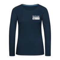 Marburger CDJR Women's Premium Long Sleeve T-Shirt (front and back) - deep navy