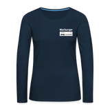 Marburger CDJR Women's Premium Long Sleeve T-Shirt (front and back) - deep navy