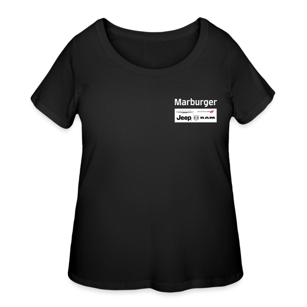Marburger CDJR Women’s Curvy T-Shirt (front and back) - black