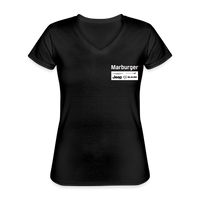 Marburger CDJR Women's V-Neck T-Shirt (front and back) - black