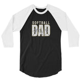 Softball Dad 3/4 Sleeve Raglan Shirt