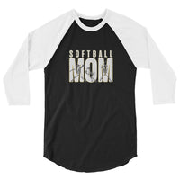 Softball Mom 3/4 Sleeve Raglan Shirt