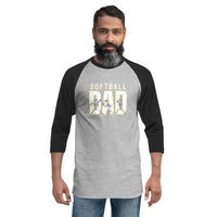 Softball Dad 3/4 Sleeve Raglan Shirt