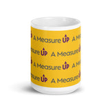 A Measure Up glossy mug
